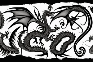 simple nice little dragon tattoo idea
