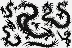 simple nice little dragon tattoo idea