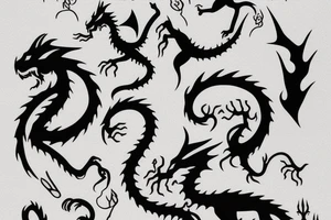 simple nice little dragon tattoo idea