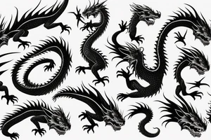 simple nice little dragon tattoo idea