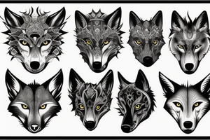 simple nice little wolf tattoo idea