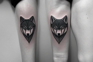 simple nice little wolf tattoo idea