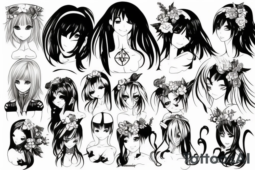 A hot anime girl tattoo idea