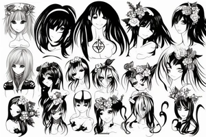 A hot anime girl tattoo idea
