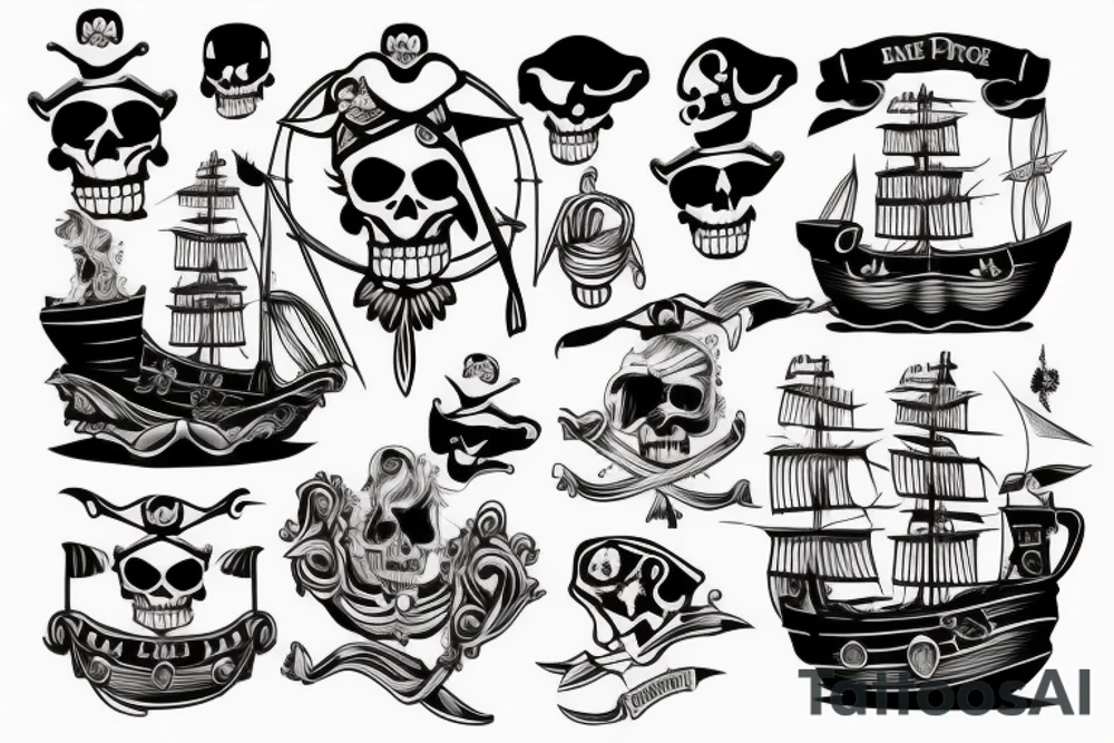 Pirate ship tattoo idea