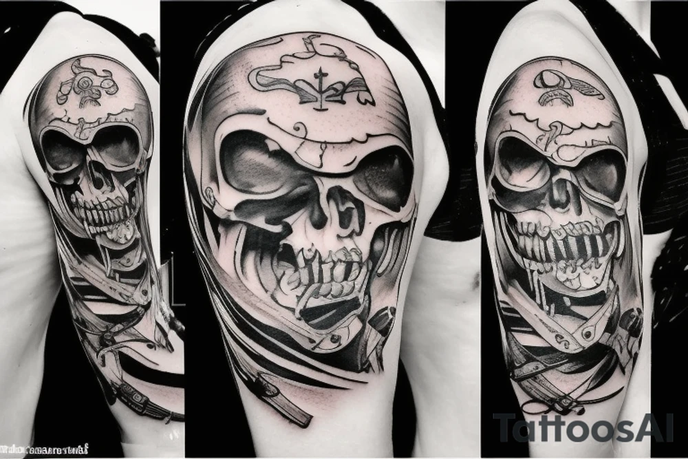 Pirate ship tattoo idea