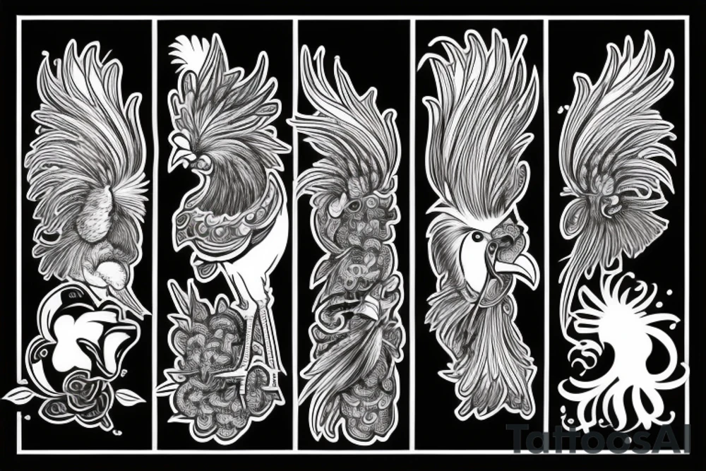 a rooster with its head facing backwards tattoo idea a rooster with its head facing backwards tattoo idea