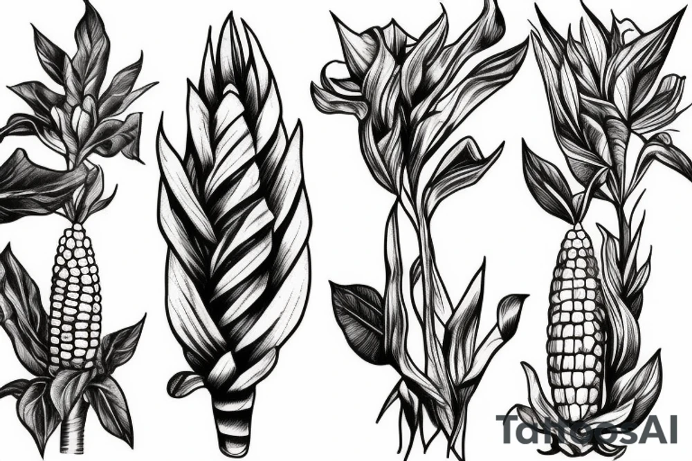 a corn plant tattoo idea