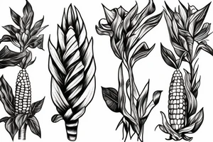 a corn plant tattoo idea