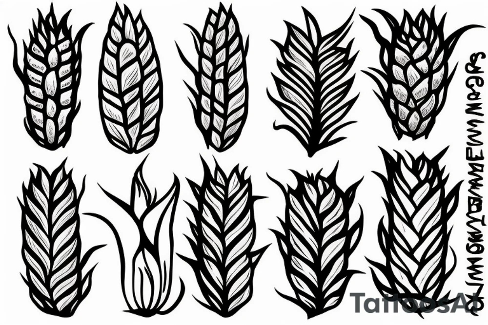 a corn plant tattoo idea