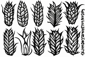 a corn plant tattoo idea