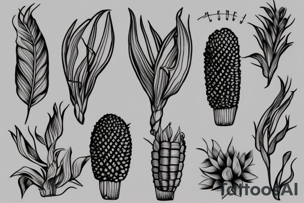 a corn plant tattoo idea