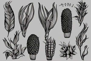 a corn plant tattoo idea