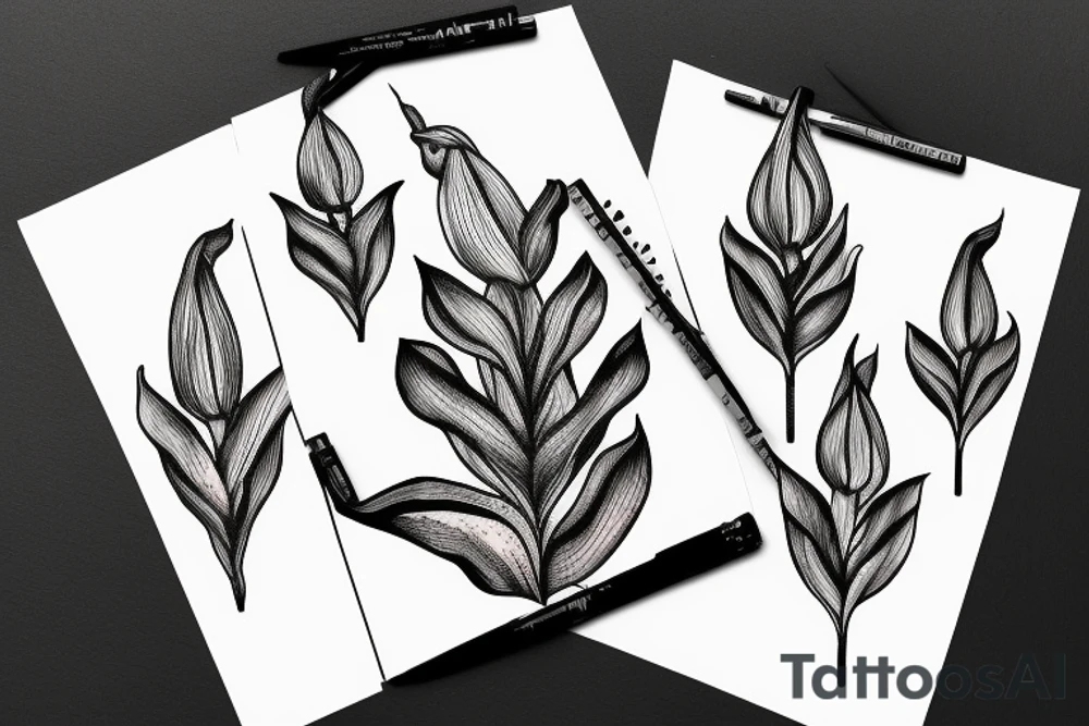 a corn plant tattoo idea
