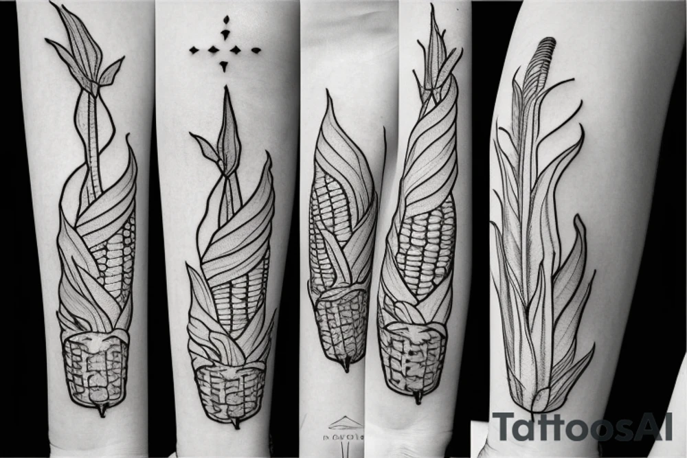 a corn plant tattoo idea