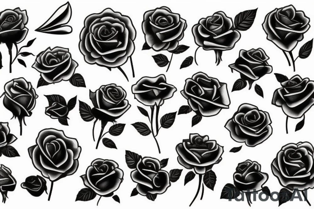 Black rose tattoo idea