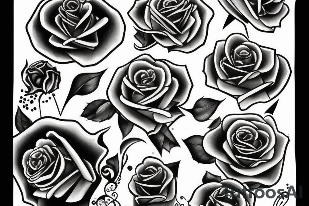 Black rose tattoo idea