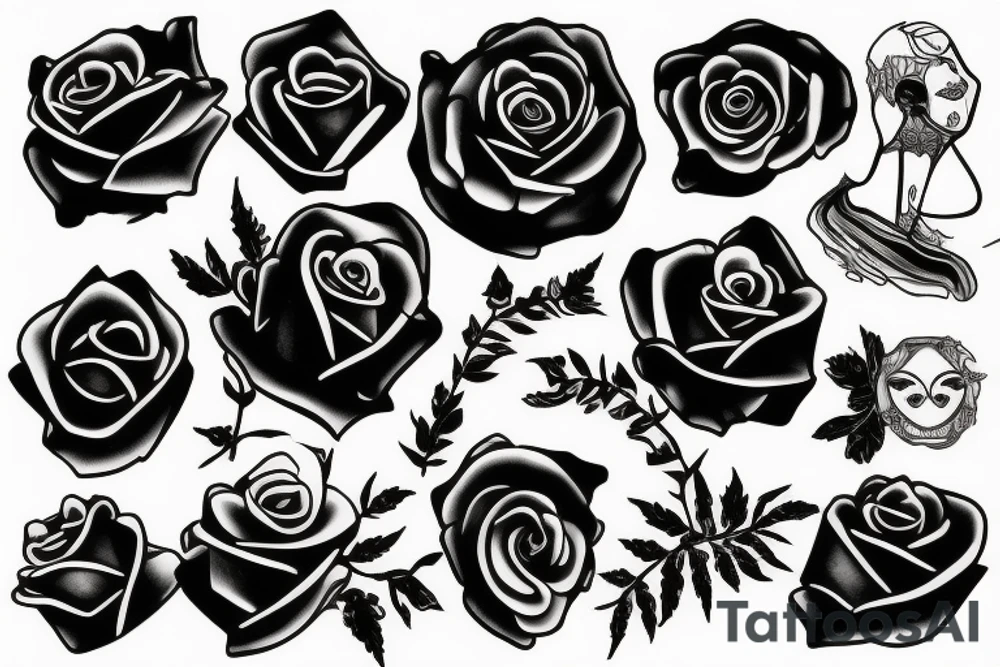 Black rose tattoo idea