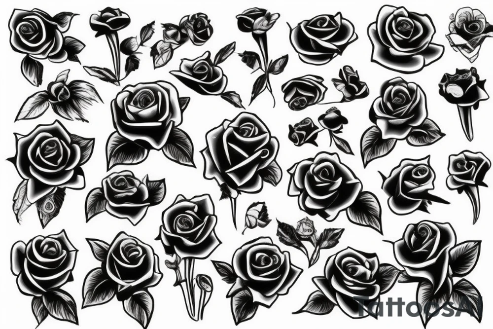 Black rose tattoo idea