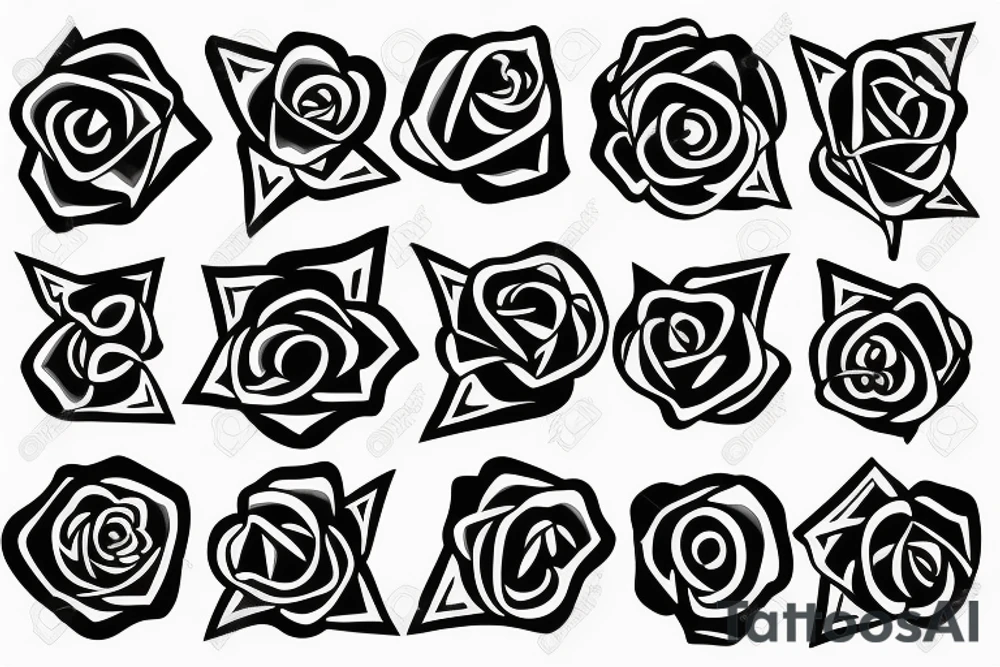 Black rose tattoo idea