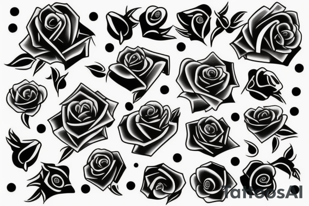Black rose tattoo idea