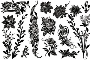 Floral forearm tattoo idea