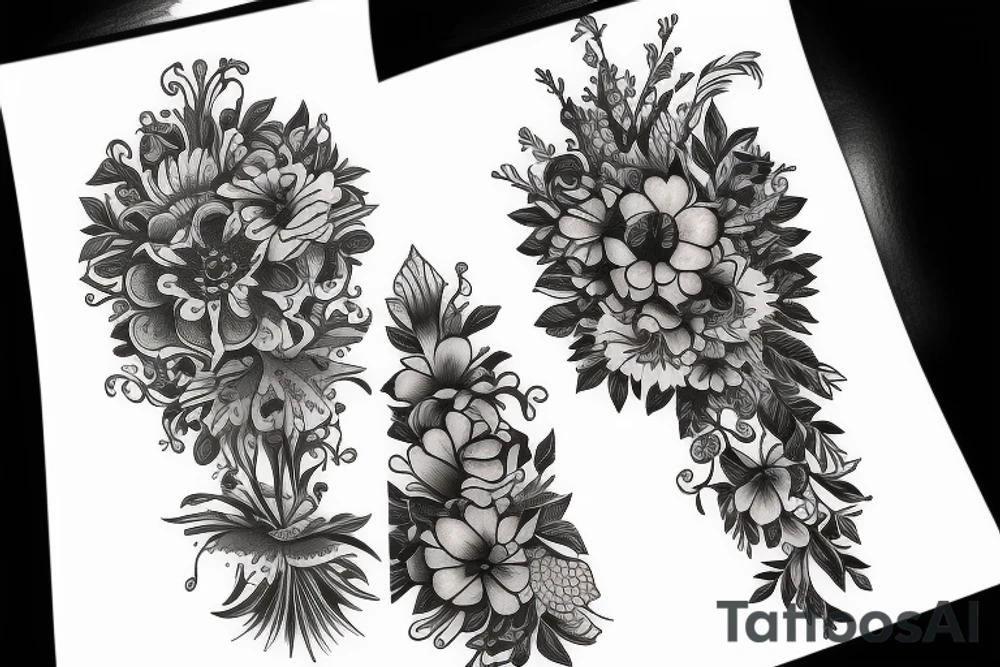 Floral forearm tattoo idea