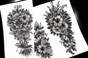 Floral forearm tattoo idea