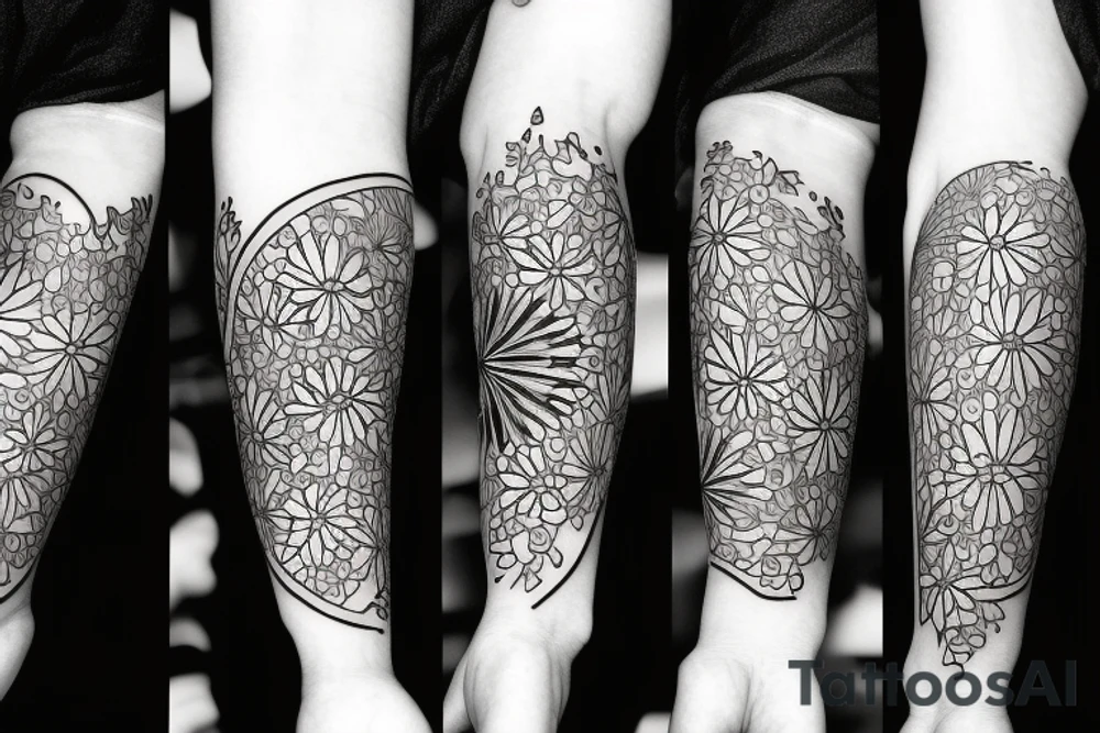 Floral forearm tattoo idea