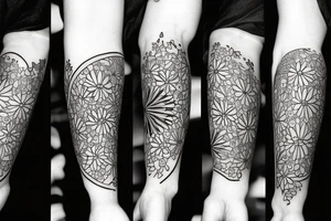 Floral forearm tattoo idea