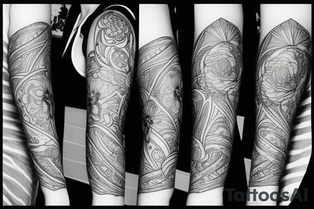 Floral forearm tattoo idea