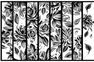 Floral line tattoo idea