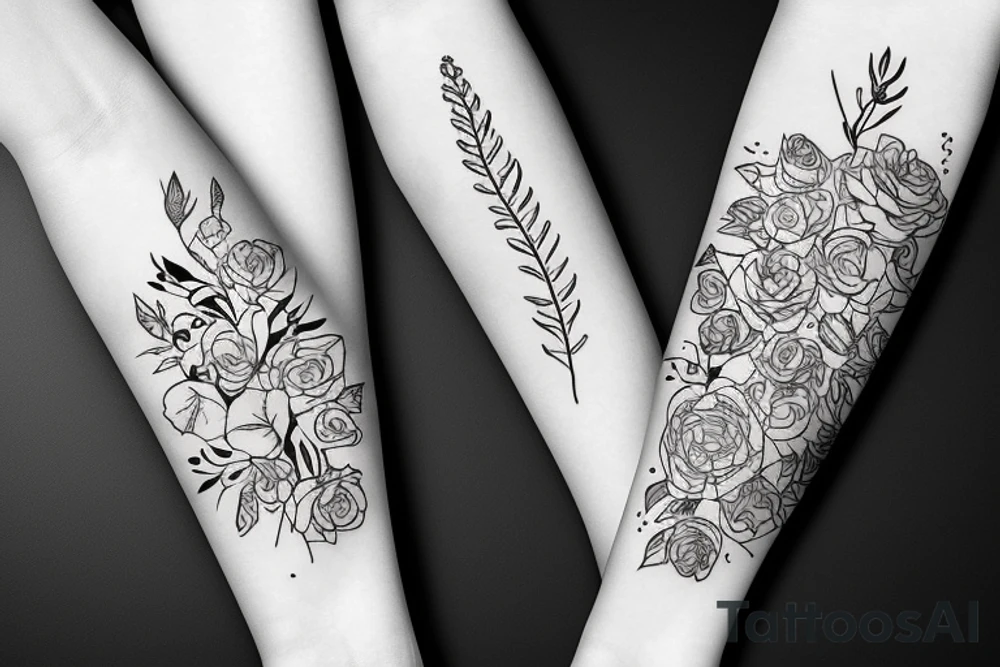 Floral wrap forearm tattoo idea