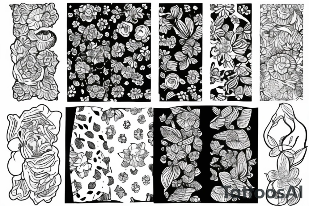 Floral wrap simple tattoo idea