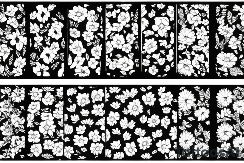 Floral wrap simple tattoo idea