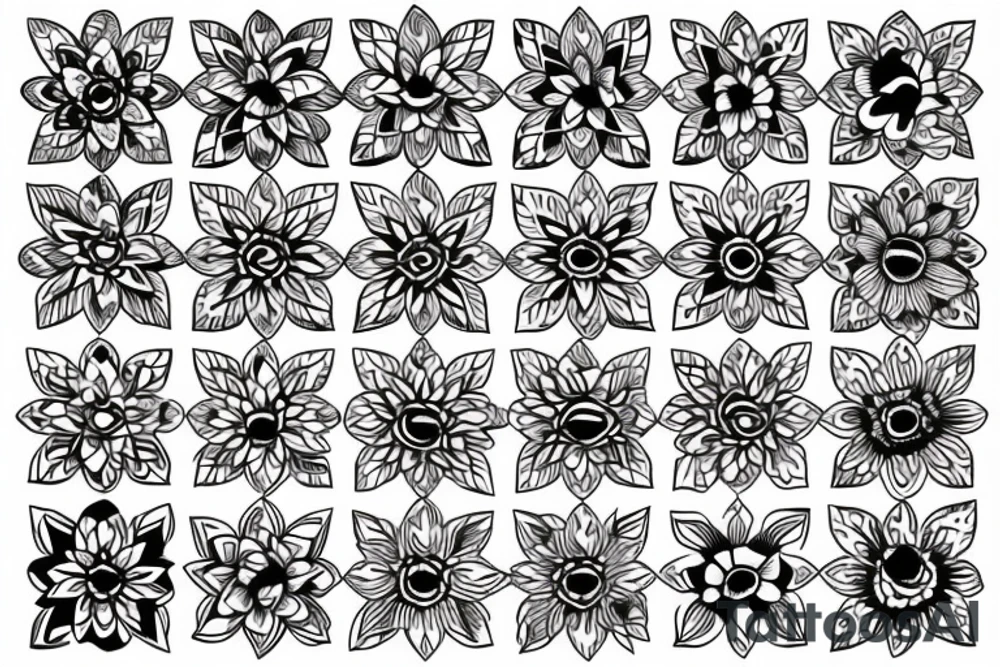 Daisy flower forearm simple Maltese cross tattoo idea Daisy flower forearm simple Maltese cross tattoo idea