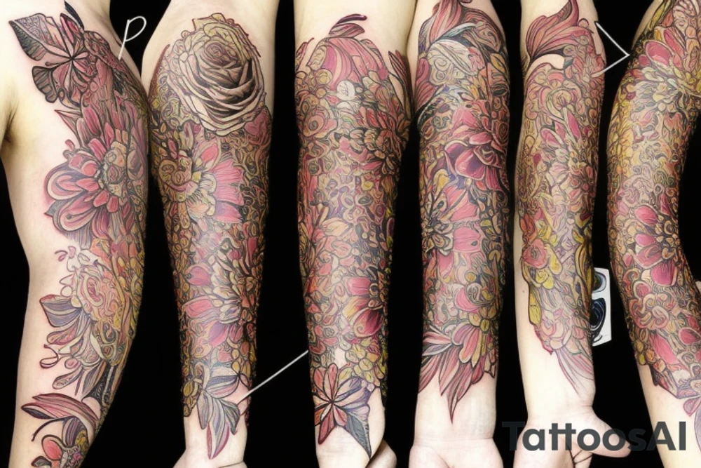 Floral twist forearm tattoo idea