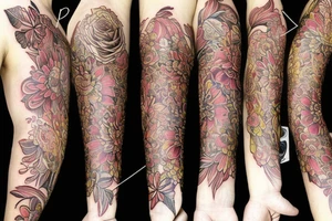 Floral twist forearm tattoo idea