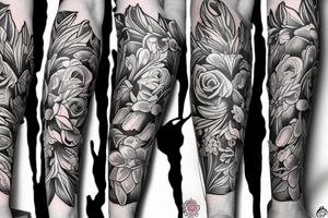 Floral twist forearm tattoo idea