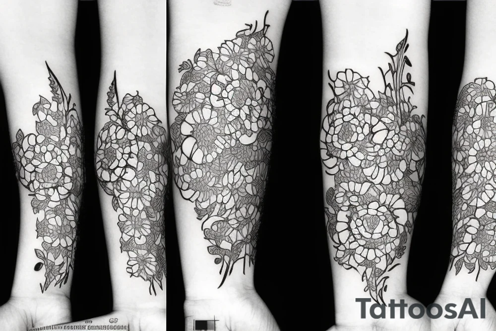 Floral twist forearm tattoo idea