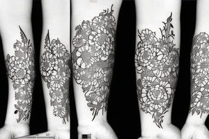 Floral twist forearm tattoo idea