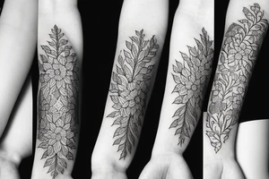Floral twist forearm tattoo idea