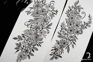 Floral twist forearm simple vine tattoo idea