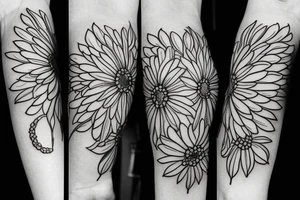 Floral twist forearm simple vine small 
Gerber daisies tattoo idea
