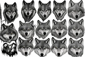Pack of wolves tattoo idea