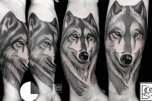 Pack of wolves tattoo idea