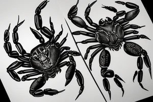 Crab and scorpion tattoo idea