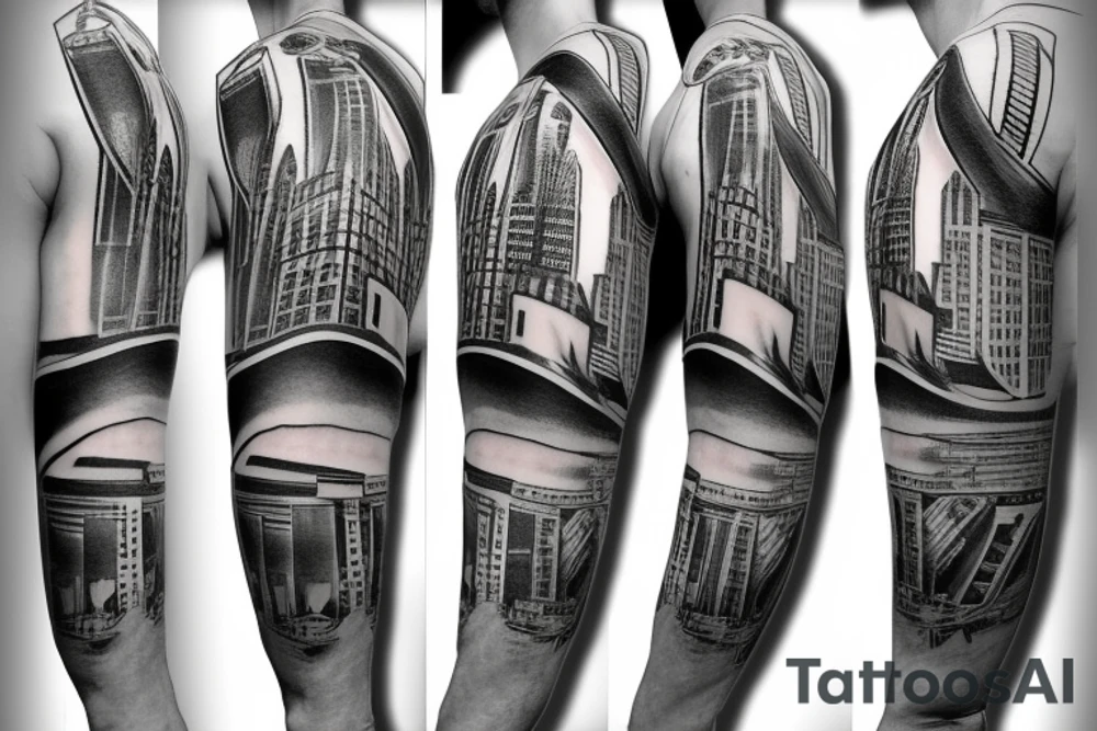 New York yankee logo with new York city inside tattoo idea