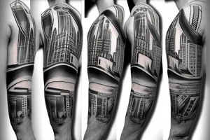 New York yankee logo with new York city inside tattoo idea