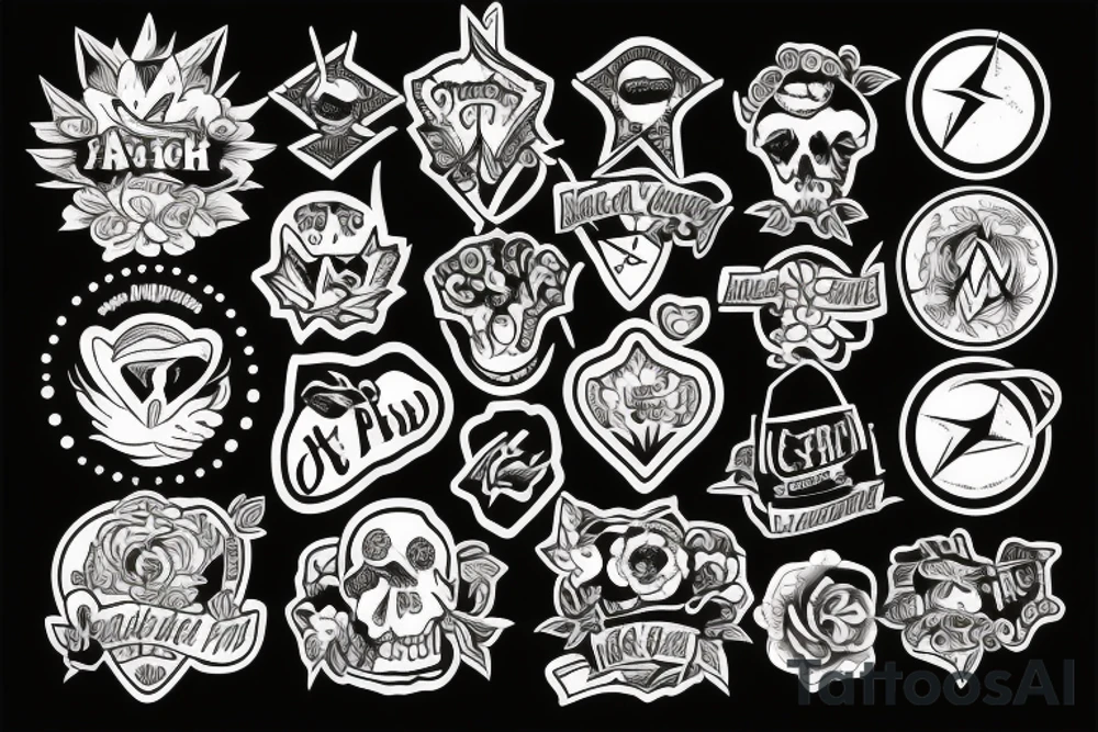 patch work tattoo idea